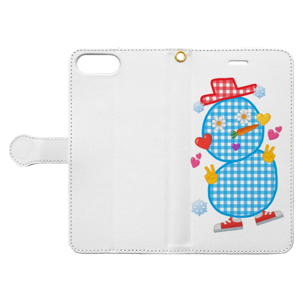 Happyーpop28c🎵のsnowmanman Book-Style Smartphone Case:Opened (outside)