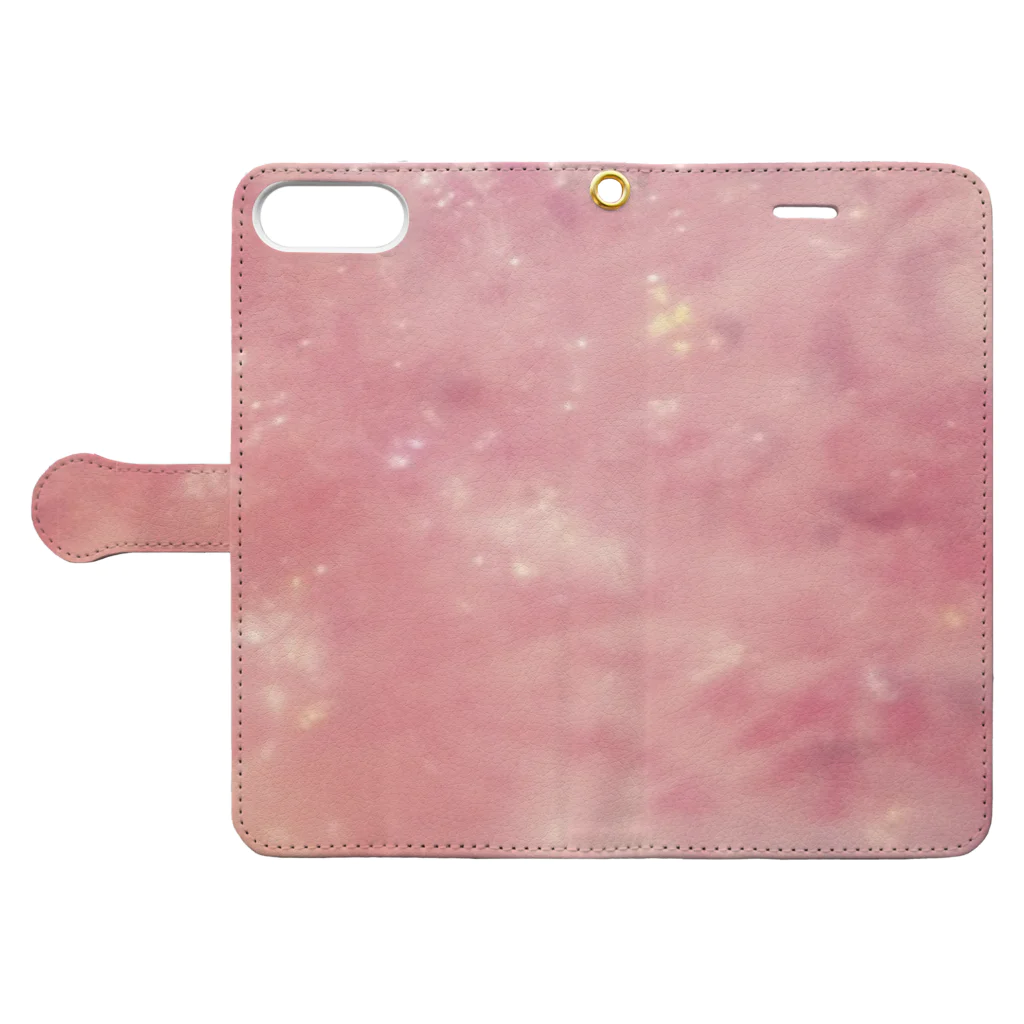 pink_uのピンクファンシー Book-Style Smartphone Case:Opened (outside)