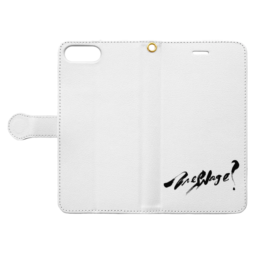 龍海-Ryukai-のmessage？ Book-Style Smartphone Case:Opened (outside)