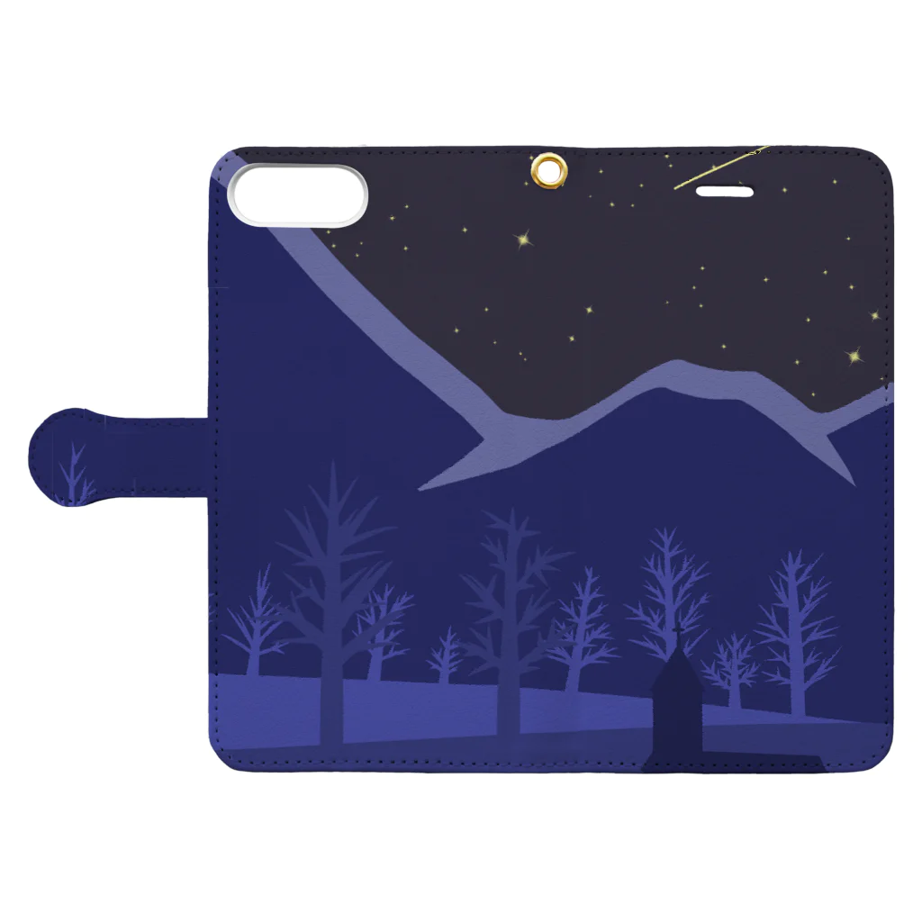 樹雨堂の羊たちの夜 Book-Style Smartphone Case:Opened (outside)