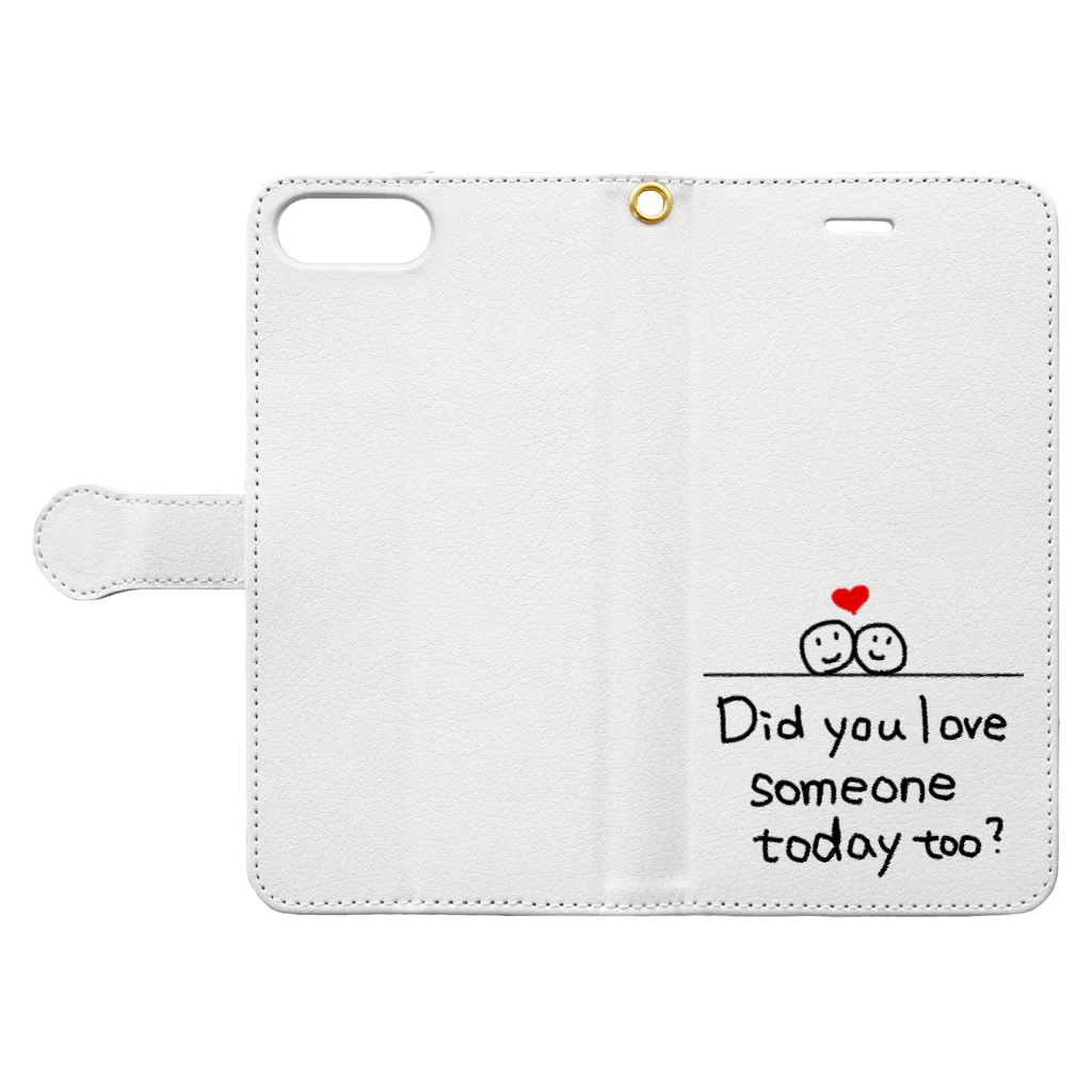 地球産のDid you love someone today too? Book-Style Smartphone Case:Opened (outside)