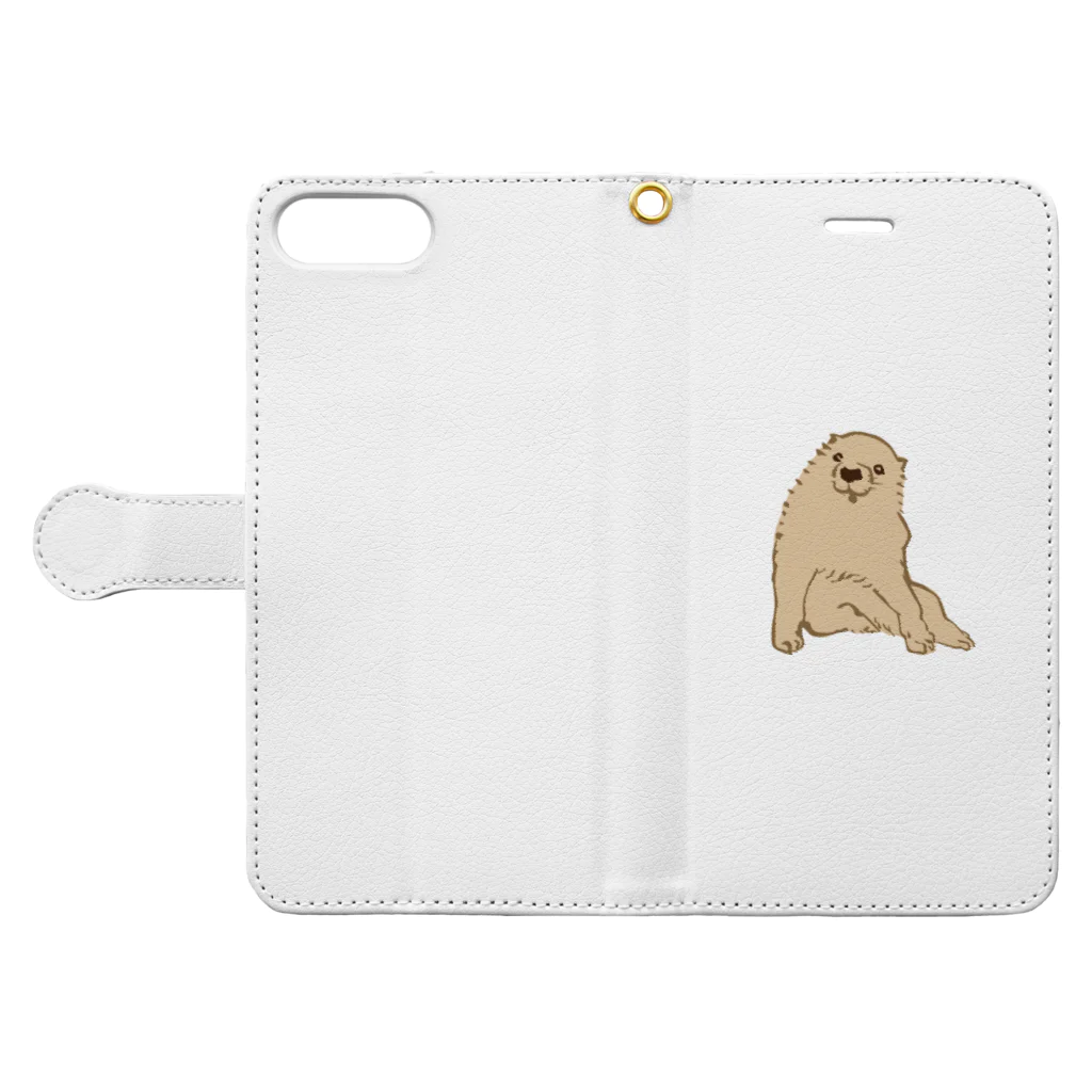 puikkoの長沢芦雪　子犬 Book-Style Smartphone Case:Opened (outside)