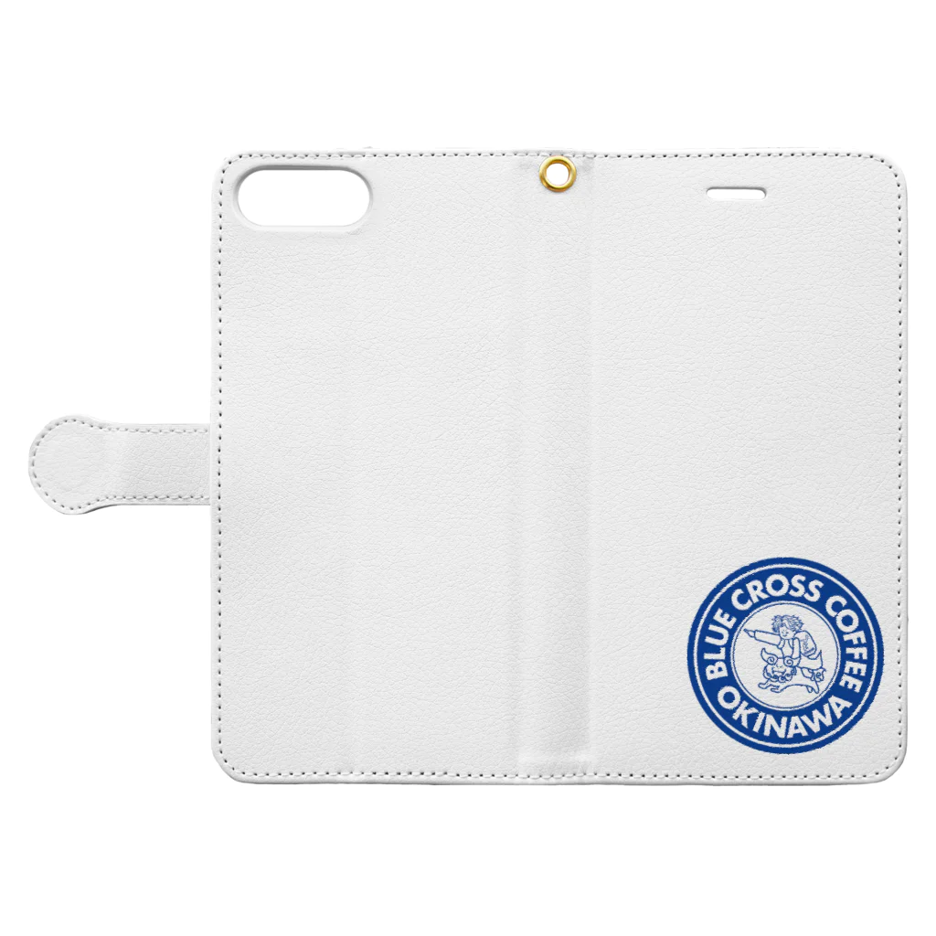 BlueCrossCoffee公式グッズショップのBlueCrossCoffee Book-Style Smartphone Case:Opened (outside)