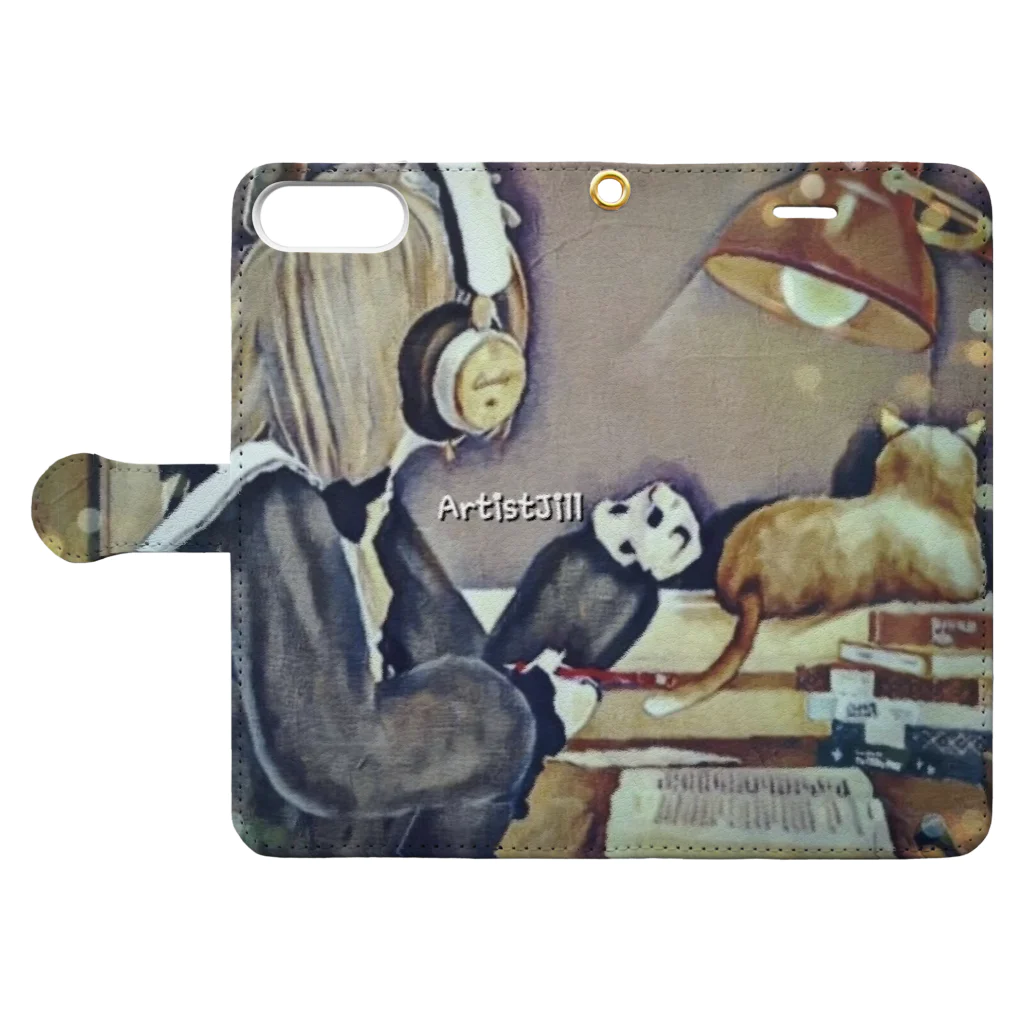 【ホラー専門店】ジルショップのあの人は今･･･ Book-Style Smartphone Case:Opened (outside)