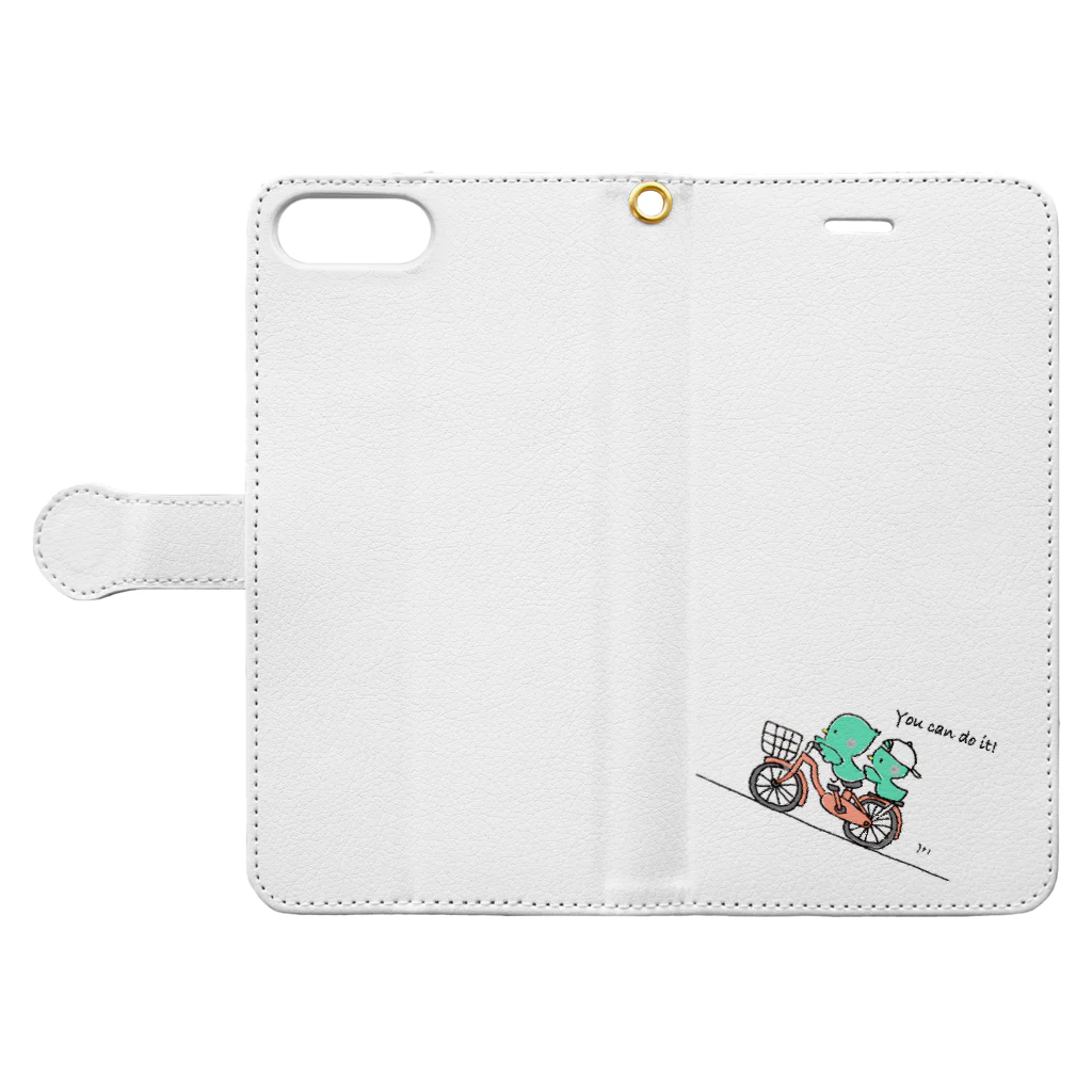 ゆこの小鳥のソーちゃんとキュートくん♪ Book-Style Smartphone Case:Opened (outside)