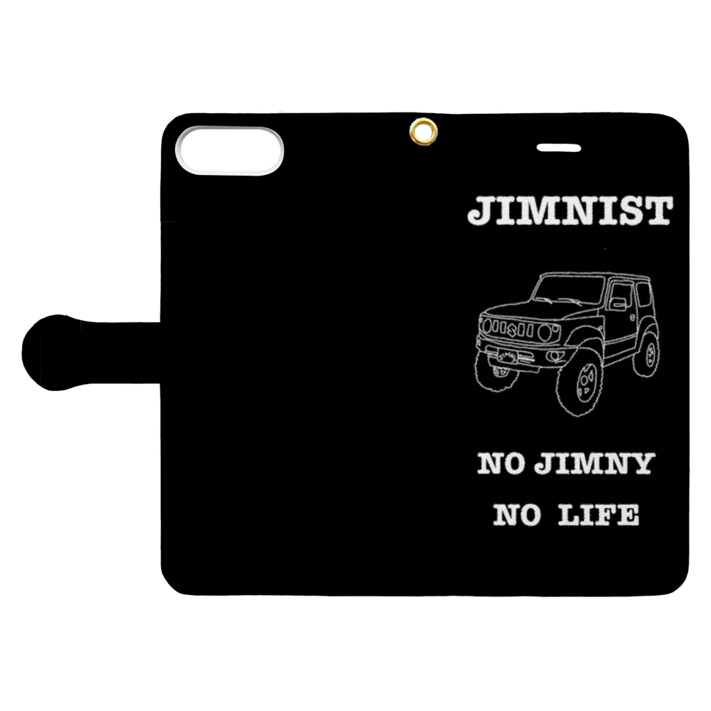 HaLのジムニー JIMNIST スマホケース 手帳型スマホケースを開いた場合(外側)