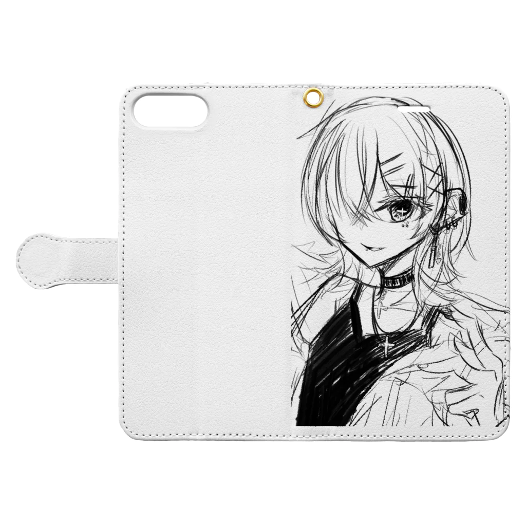 れくとのせいへきの子 Book-Style Smartphone Case:Opened (outside)