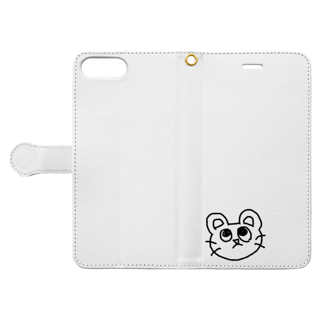 sorry,のcat or bear Book-Style Smartphone Case:Opened (outside)