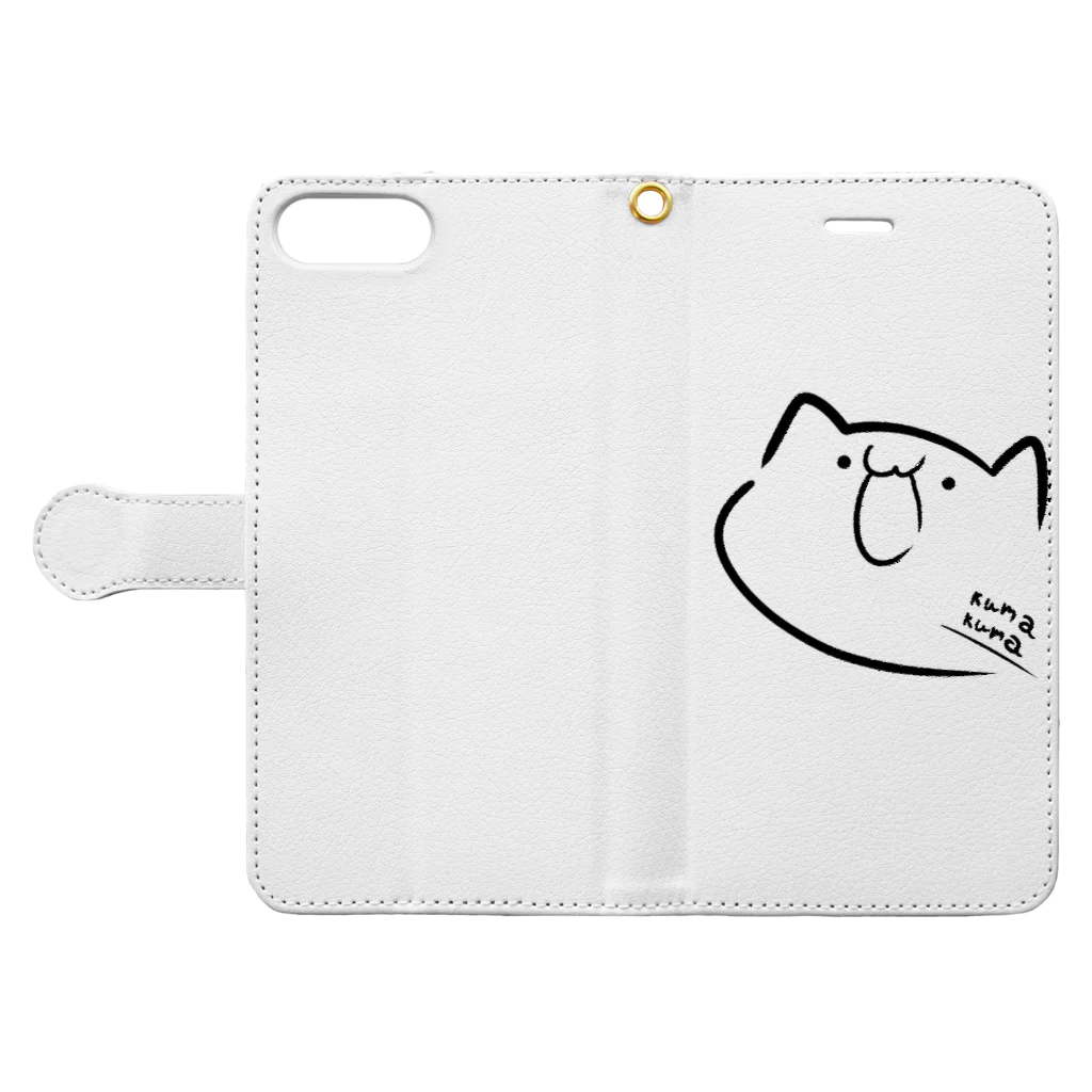 KumaKumaのkumakuma  Book-Style Smartphone Case:Opened (outside)