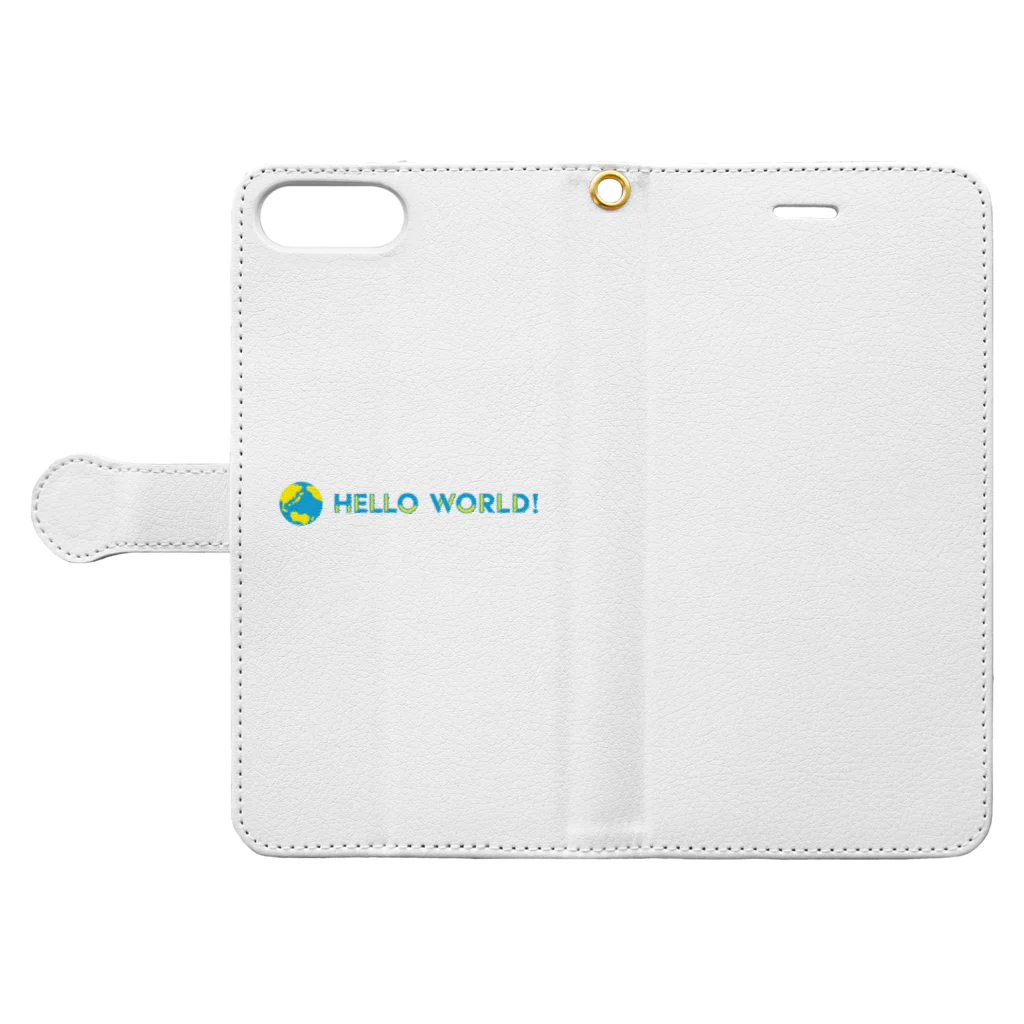 HelloWorld_suzuriのHelloWorld Book-Style Smartphone Case:Opened (outside)