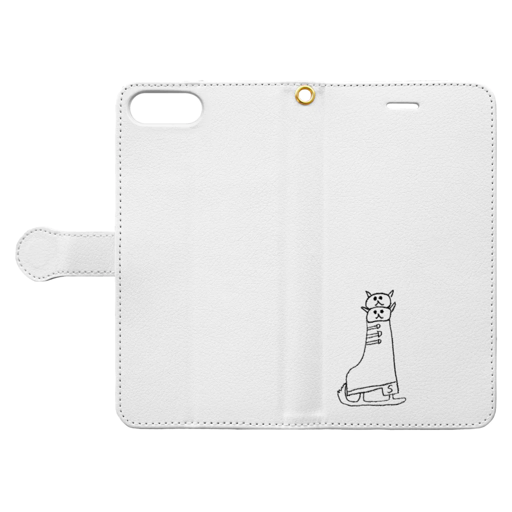 sahomomo.shopのsahomomo Book-Style Smartphone Case:Opened (outside)