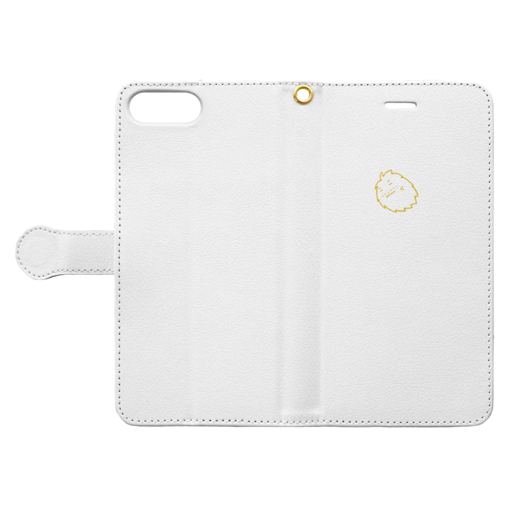 KEDAMAのけだまのどんくん Book-Style Smartphone Case:Opened (outside)