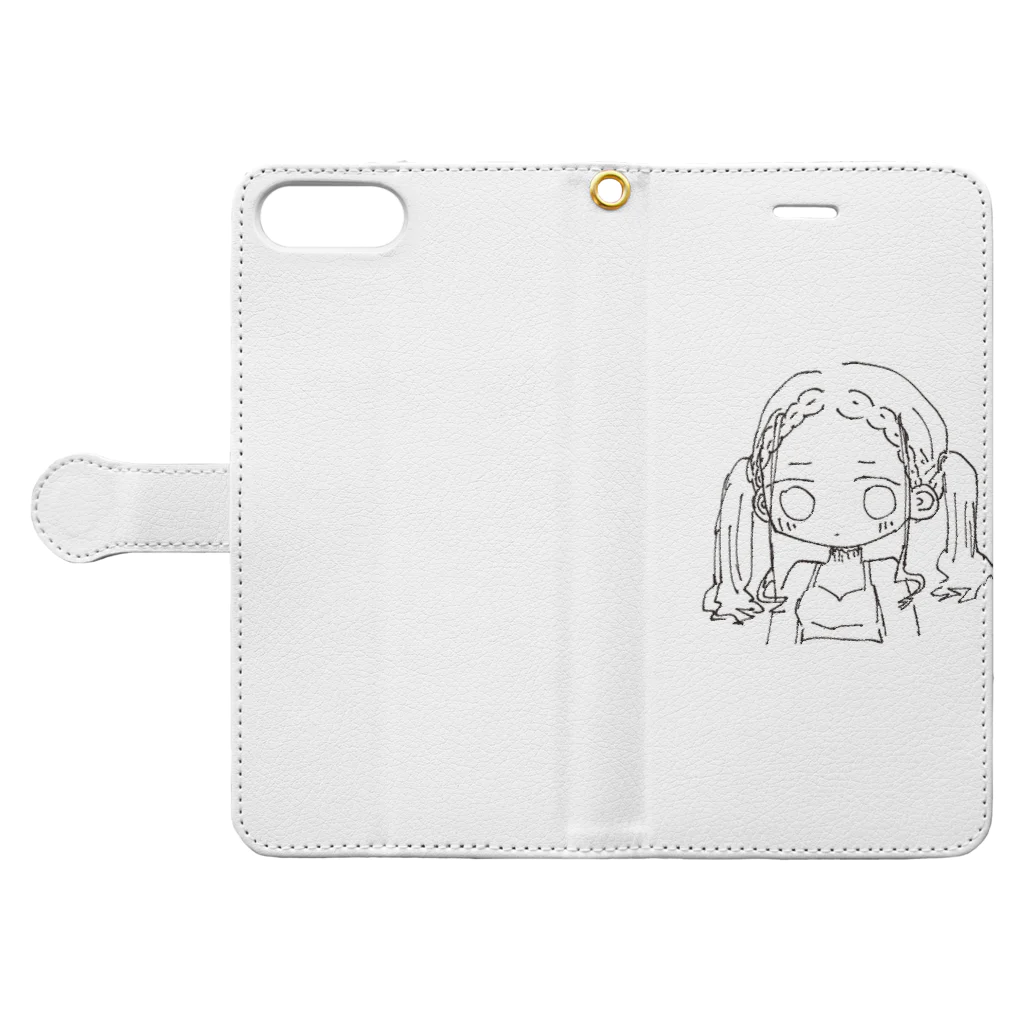 オデッセイのツインテちゃん Book-Style Smartphone Case:Opened (outside)