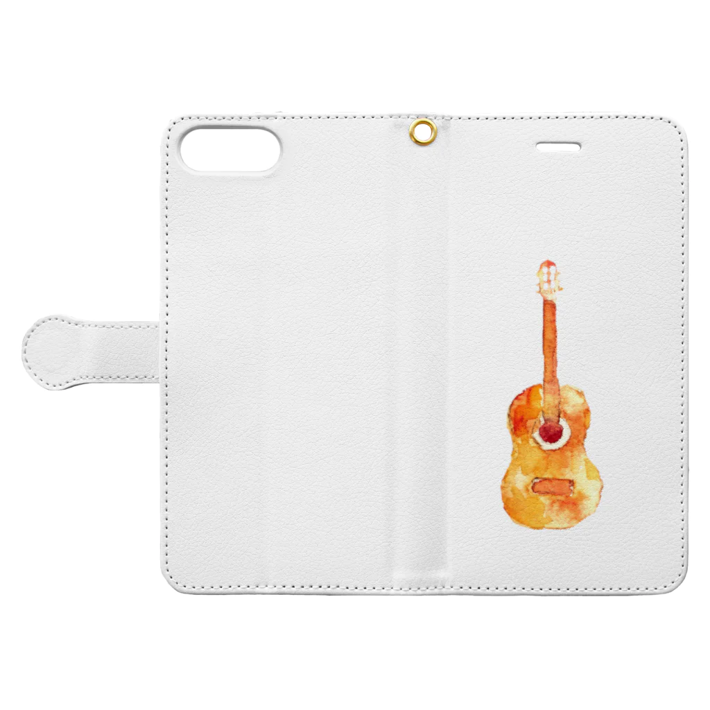 yumiのギター(orange) Book-Style Smartphone Case:Opened (outside)