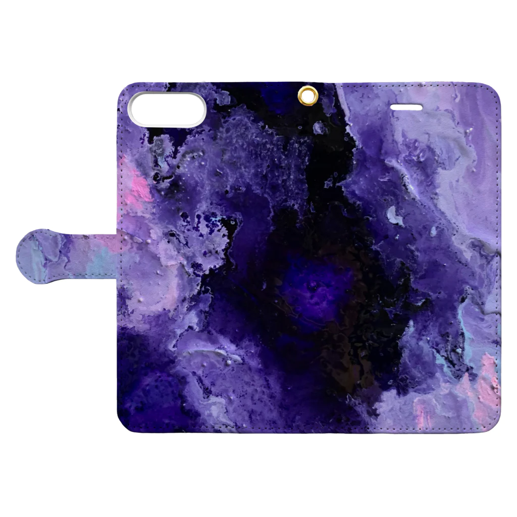 Yoshiki house 岡村芳樹の紫水晶 Book-Style Smartphone Case:Opened (outside)