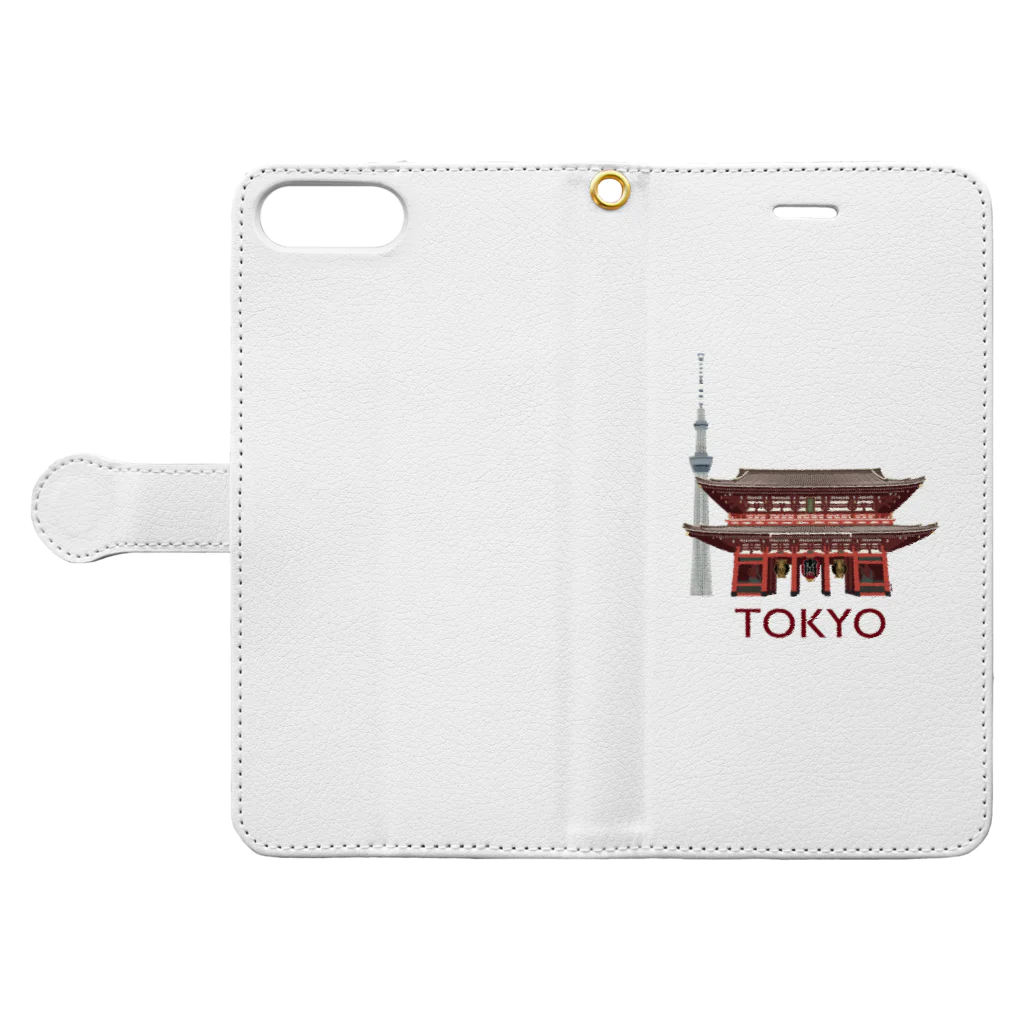 MrKShirtsの東京 浅草 Book-Style Smartphone Case:Opened (outside)