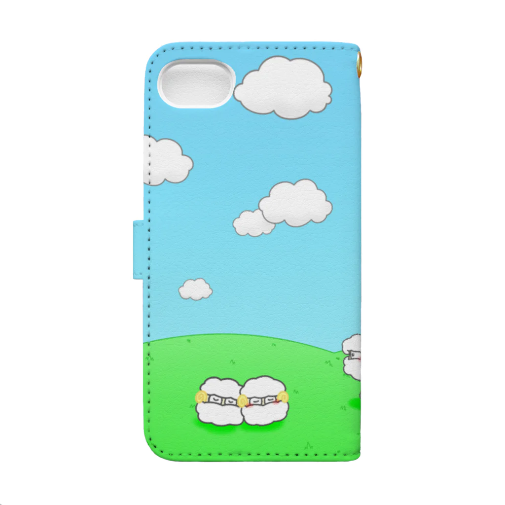 ミドリ ヒトミのひちゅじのスマホケース昼 iPhoneSE Book-Style Smartphone Case :back