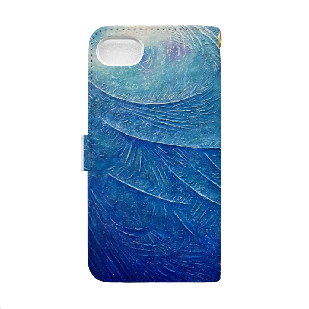 氷紋美術館の天恵〜JapanBlue〜始まりの青 Book-Style Smartphone Case :back