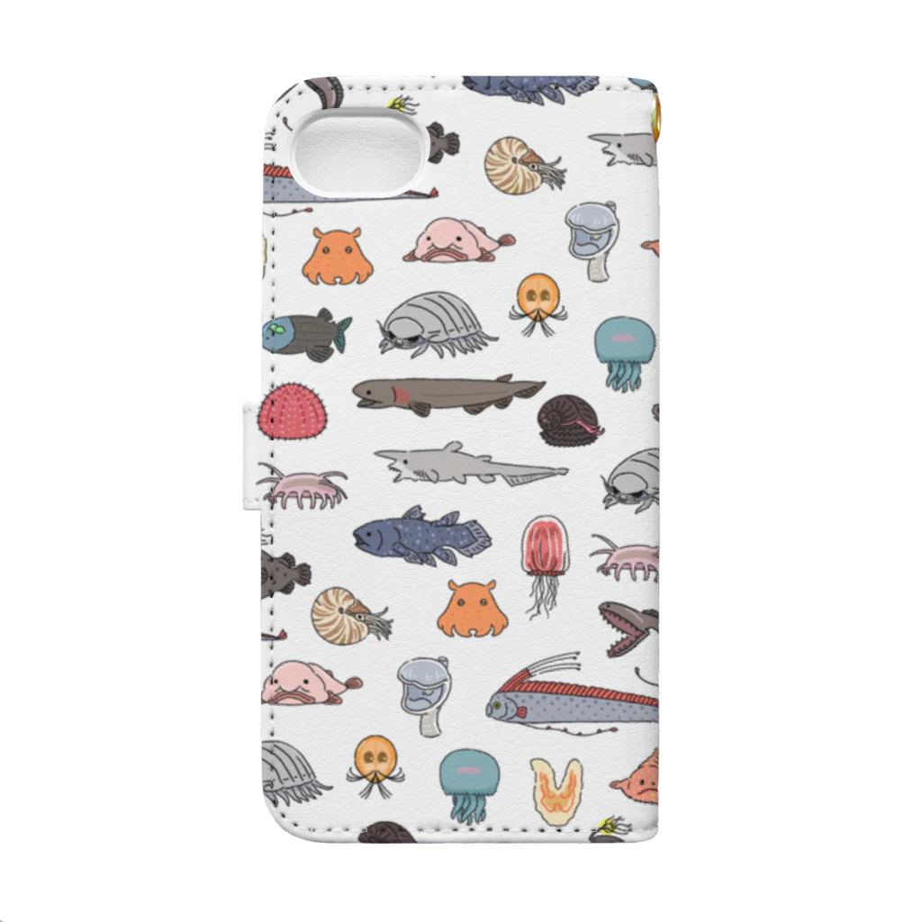 深海Collectiteのツメツメ深海生物 Book-Style Smartphone Case :back