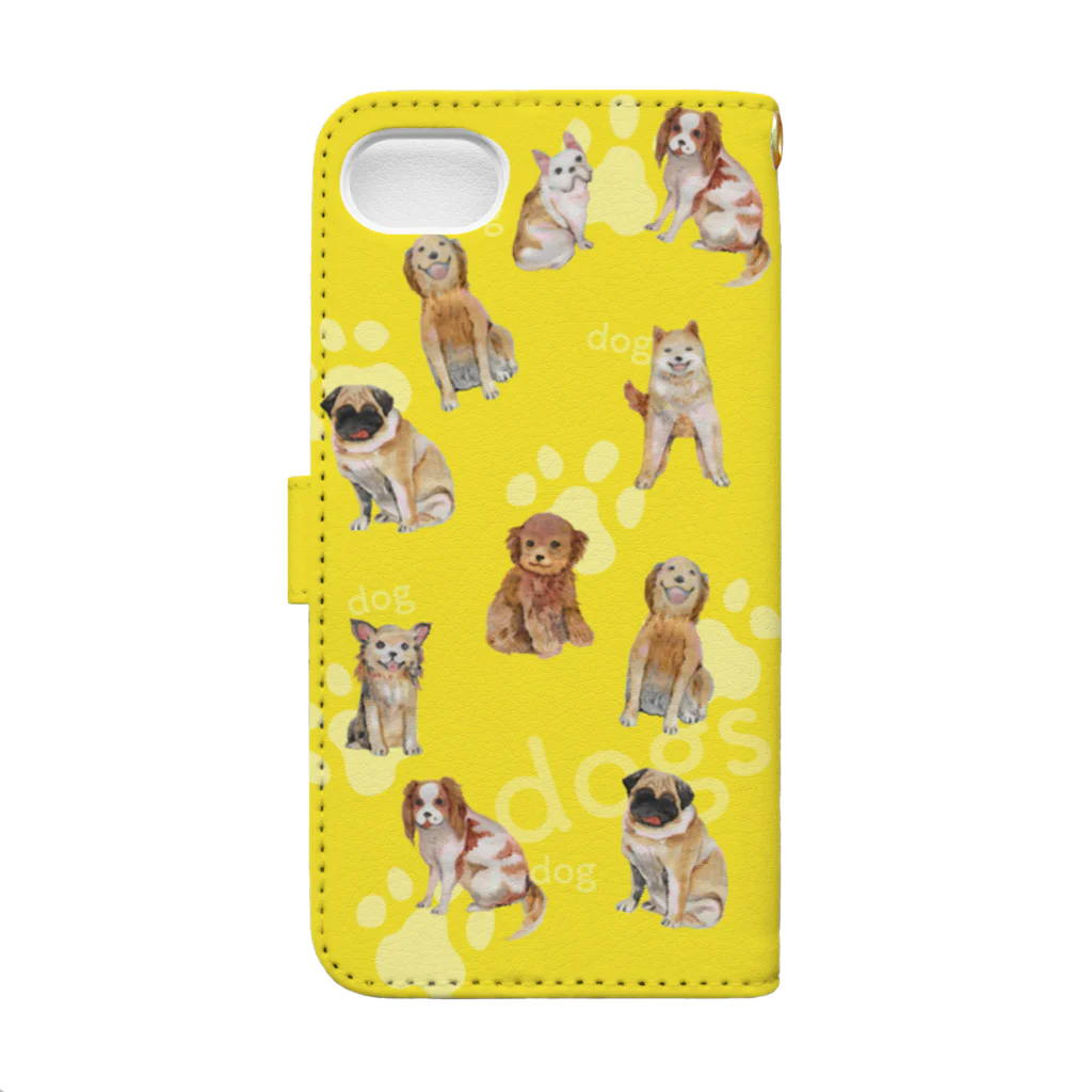 blue soltのdog’s パラダイス Book-Style Smartphone Case :back