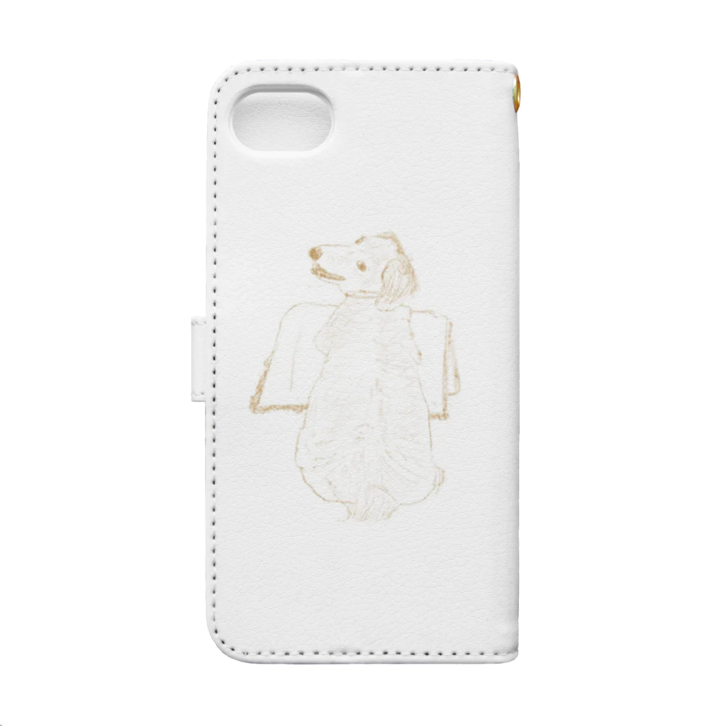 往路ふQろう Official Web Shop (SUZURI店)のたもとで待ち合わせ Book-Style Smartphone Case :back