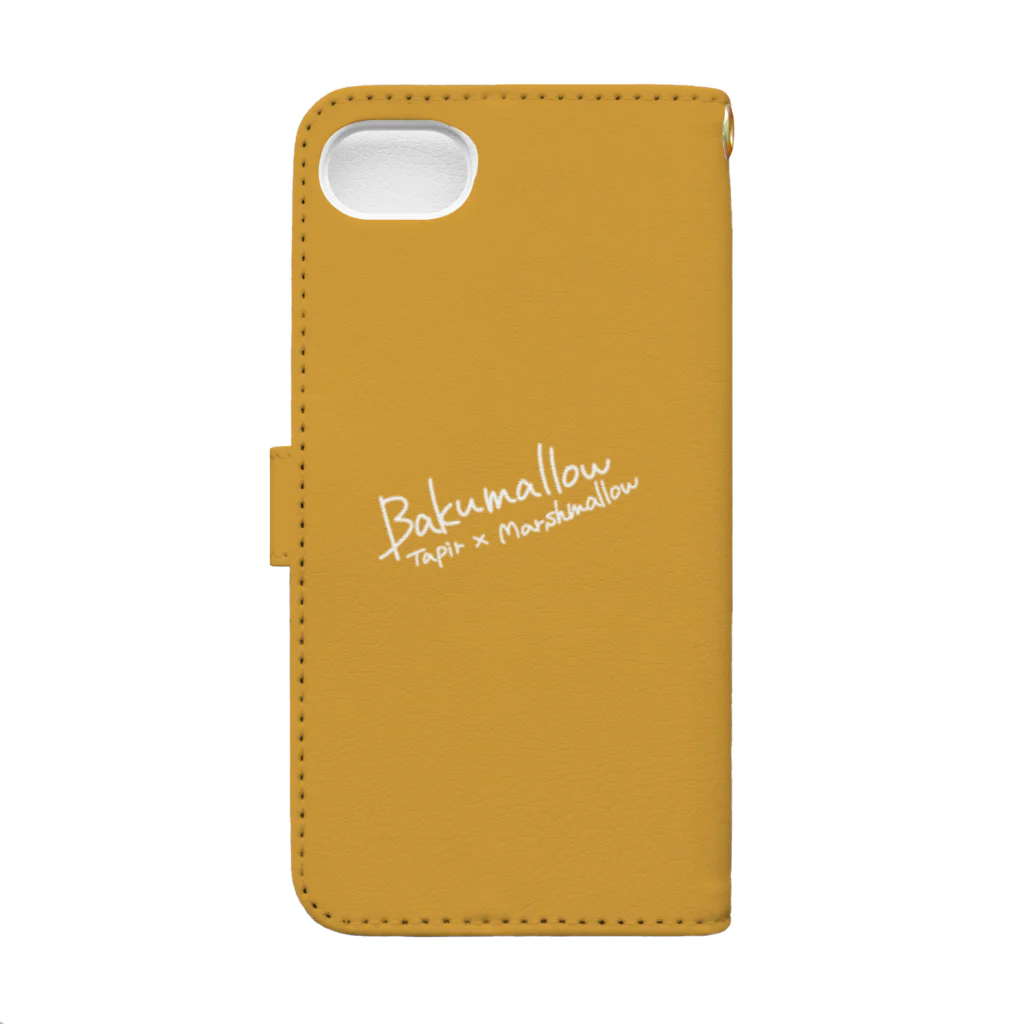 🌃のお店の秋服小雪&ばくマロ※iPhone8・iPhoneSE(第2世代)・iPhoneSE(第3世代)専用 Book-Style Smartphone Case :back