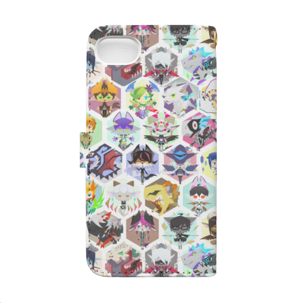 🦴骨野アッシュ🦴のデフォルメタイル2 Book-Style Smartphone Case :back