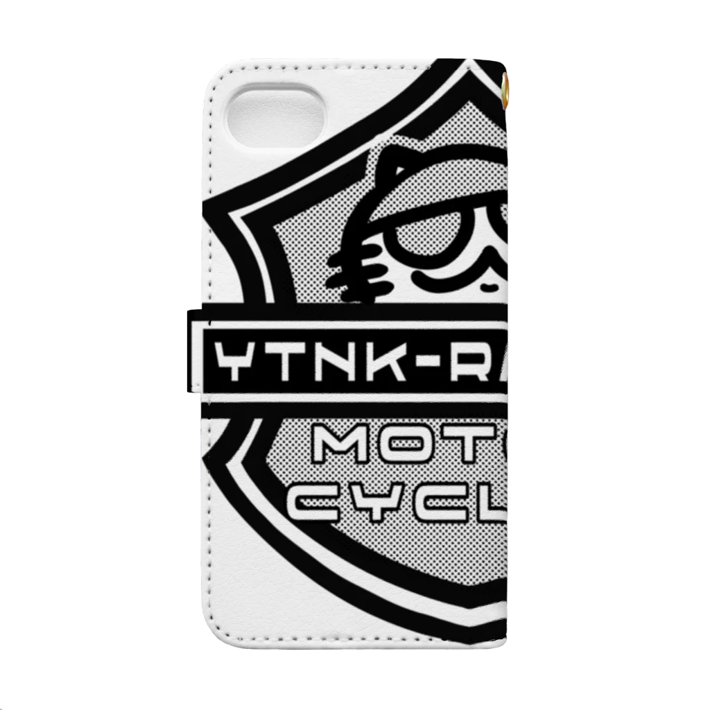 YUTANEKO公式ショップのYTNK Racing motorcycles チームロゴB 手帳型スマホケースの裏面