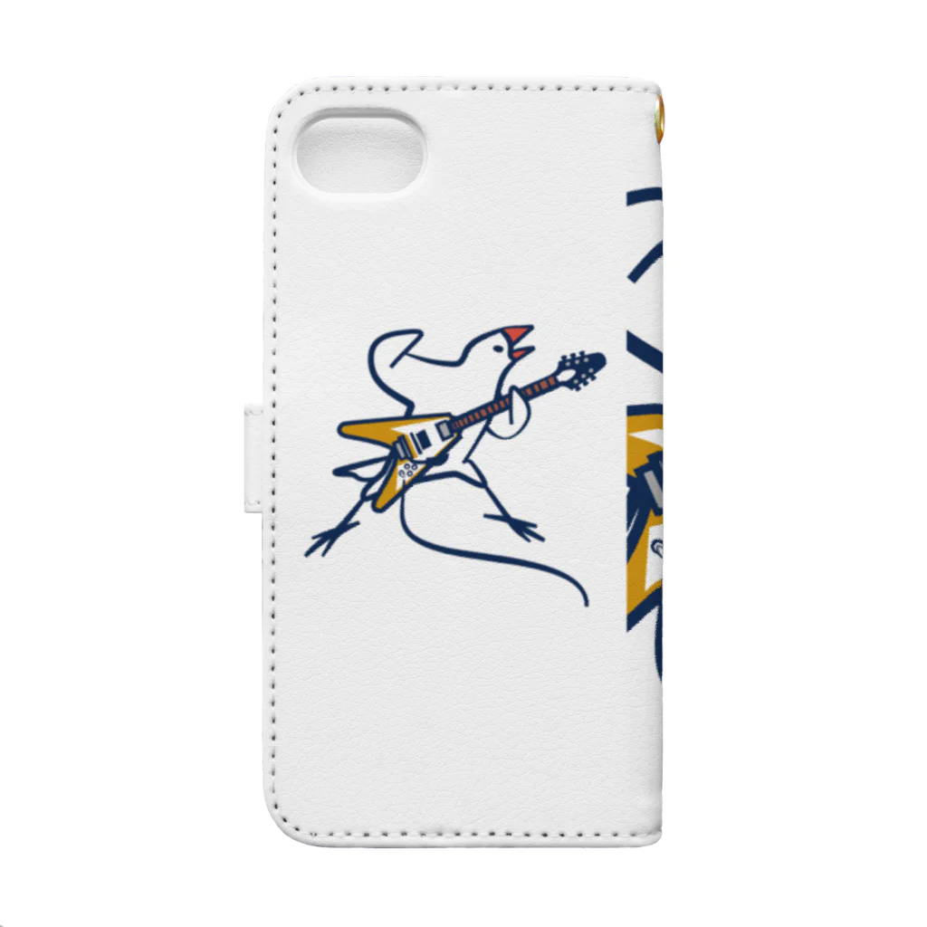 Momi Buncho Lab SHOPのフライングV文鳥(iPhone6/6s/7/8用) Book-Style Smartphone Case :back