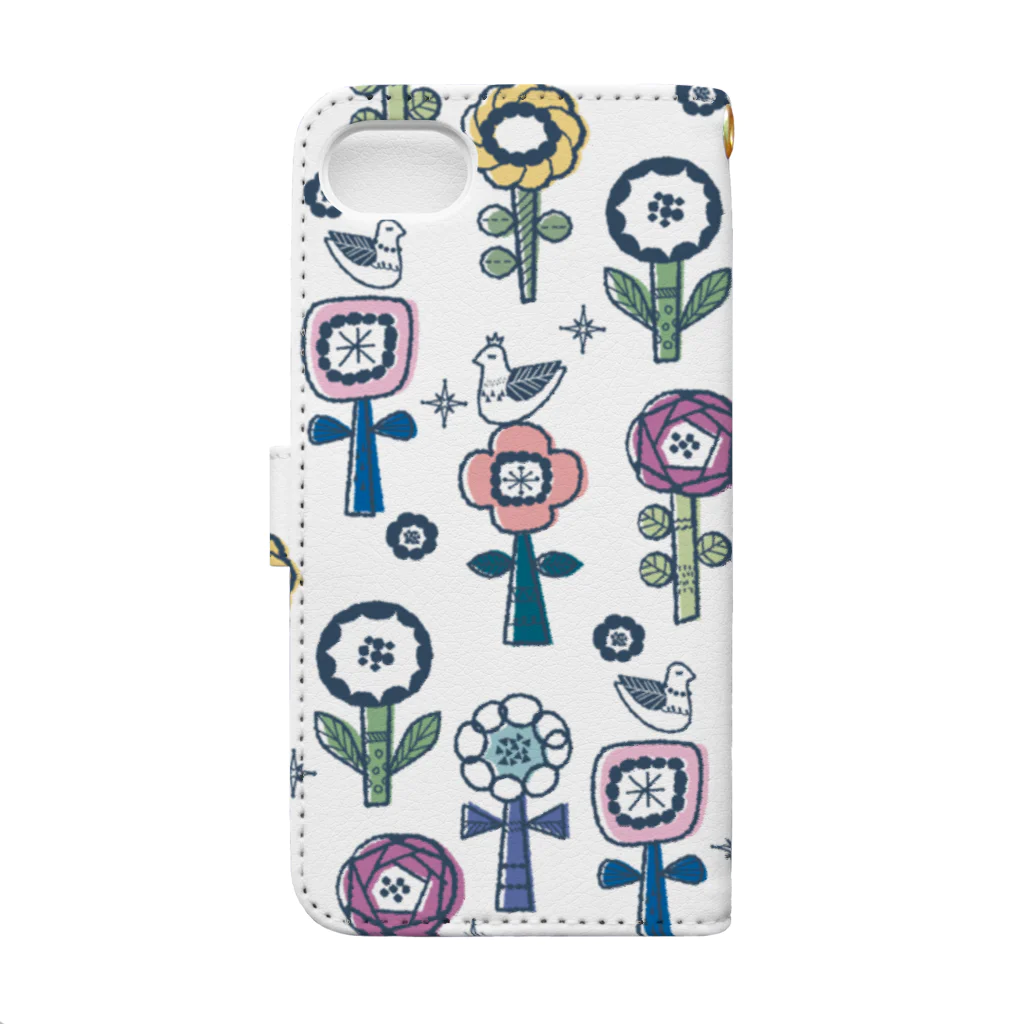 カシワギマリ（イラストレーター）のflower garden Book-Style Smartphone Case :back