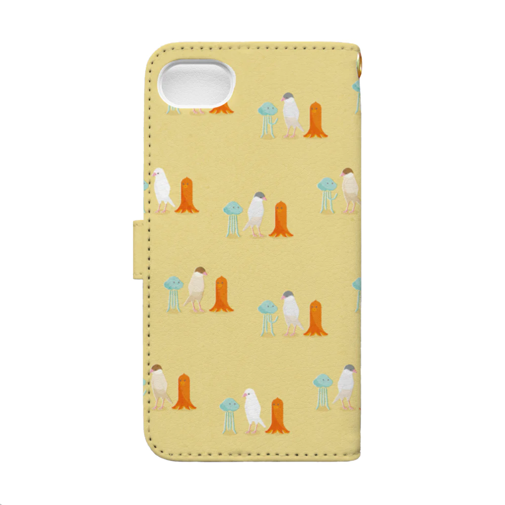 るこの細長い仲間たち beige Book-Style Smartphone Case :back