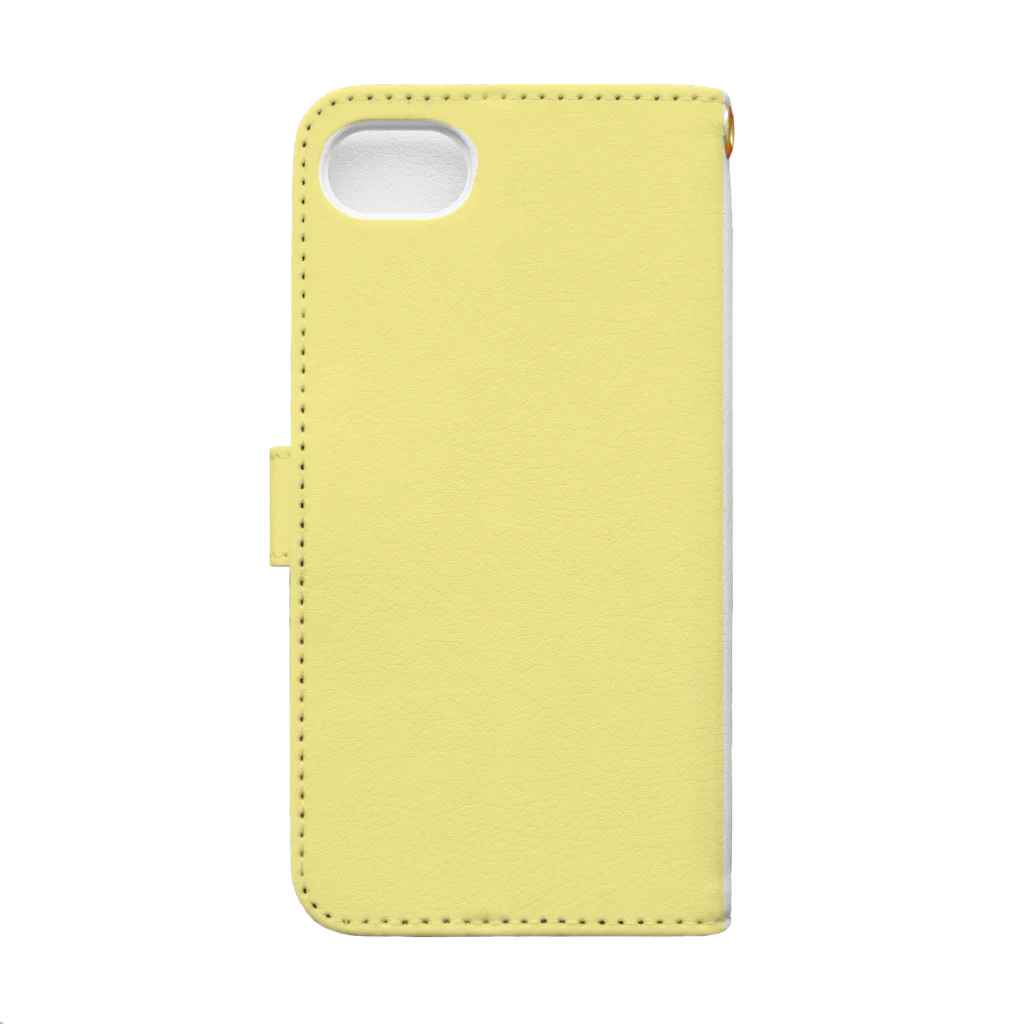 Nico Rab.のくりぃむそーだ yellow Book-Style Smartphone Case :back