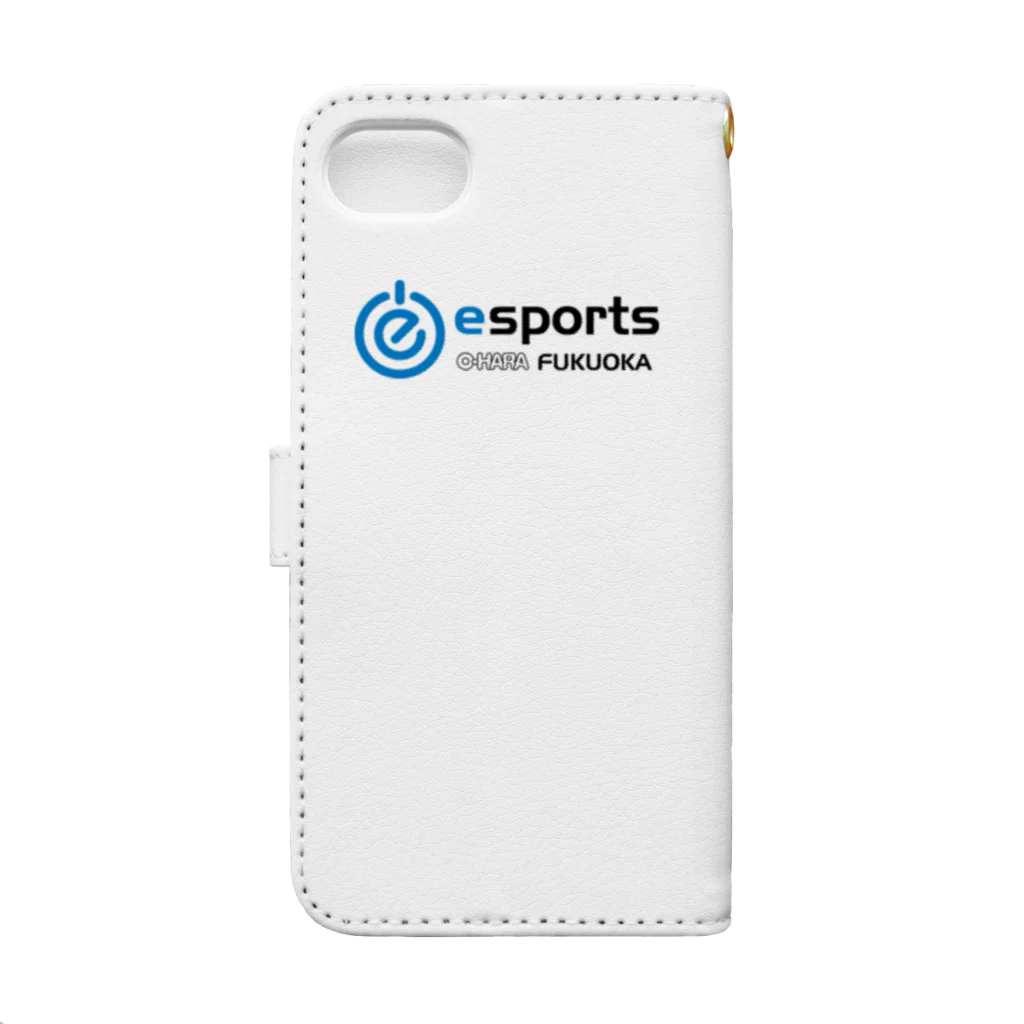 大原学園 福岡校 eスポーツ部のeスポーツ大原福岡　横ロゴ Book-Style Smartphone Case :back