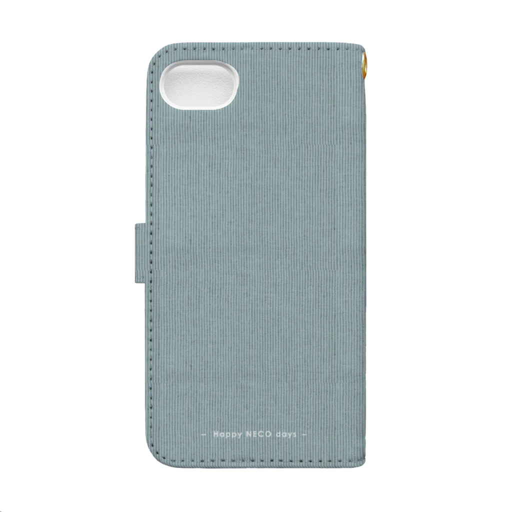 blue_bleuのネコiphoneケース(iphone 6, 6s, 7, 8)) 手帳型スマホケースの裏面
