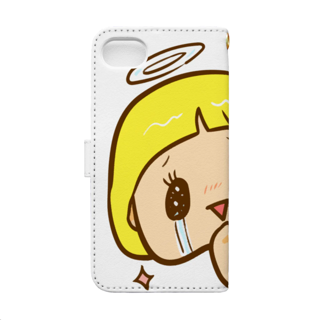 気になるショップ 本店の大人びた子役くん Book-Style Smartphone Case :back