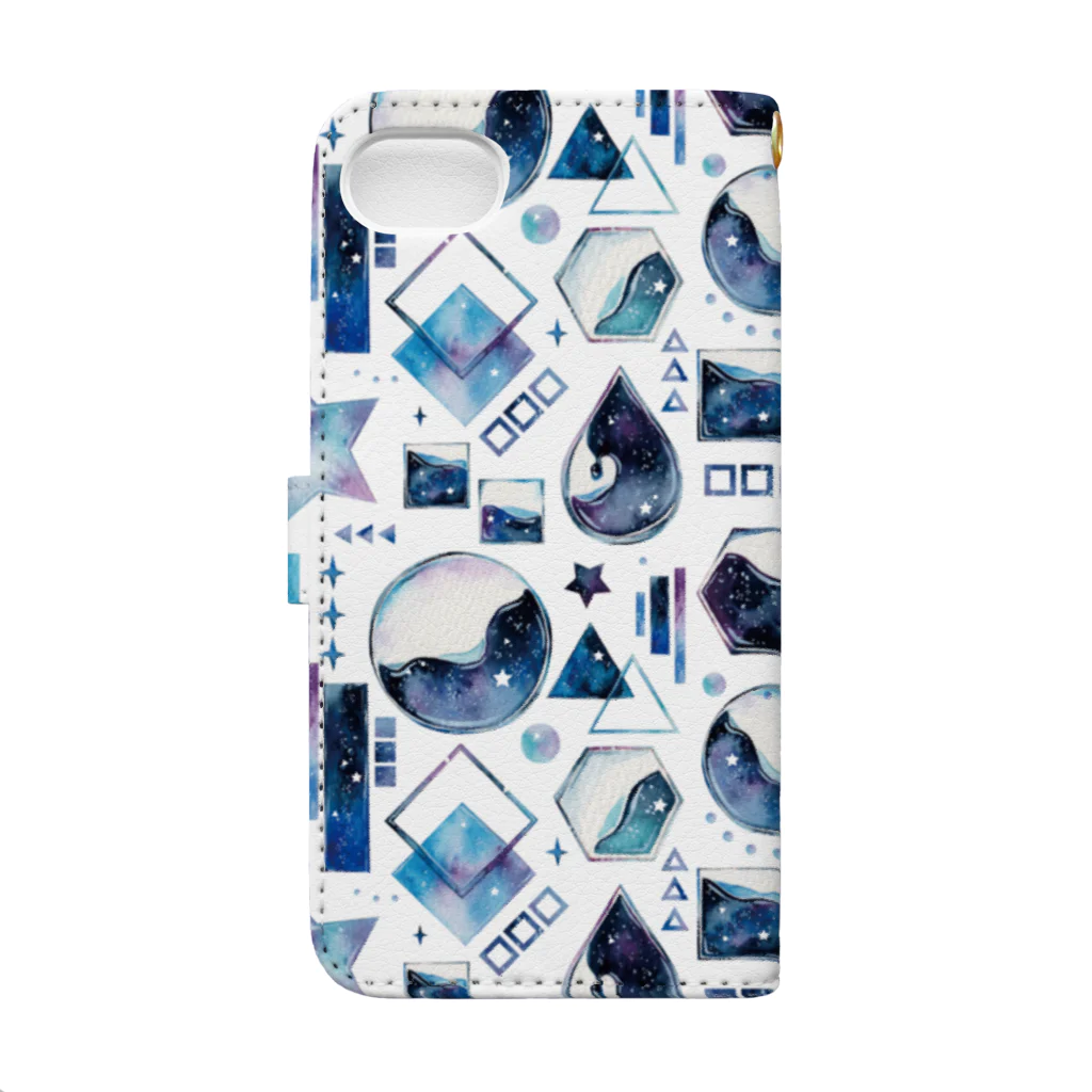 & colorsの図形×星空 Book-Style Smartphone Case :back