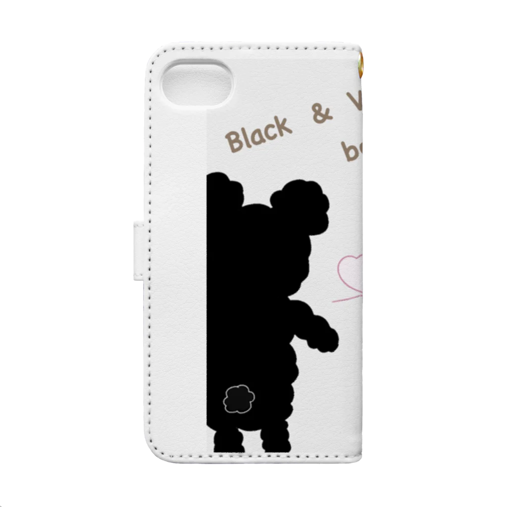 blackbear&Whitebearのblackbear＆Whitebear 手帳型スマホケースの裏面