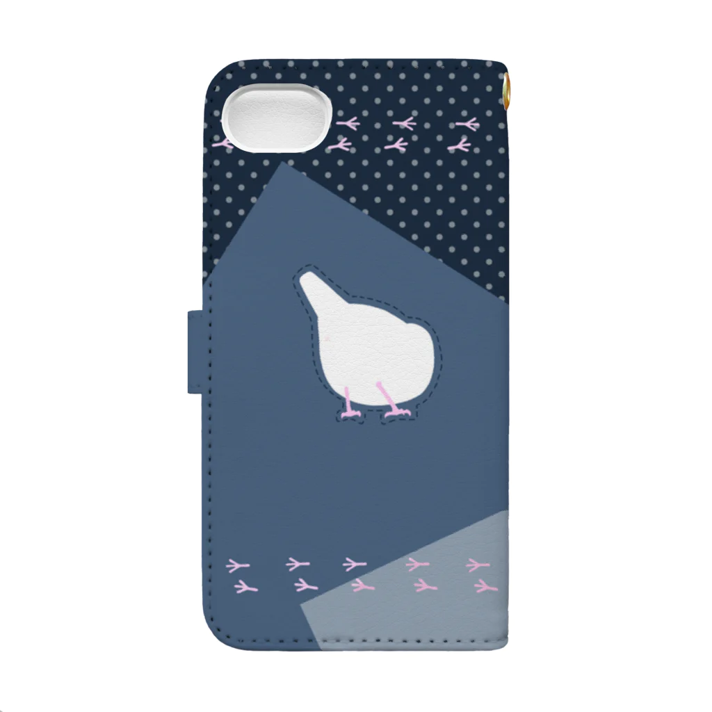 anima*l*eのかしげ白文鳥 Book-Style Smartphone Case :back