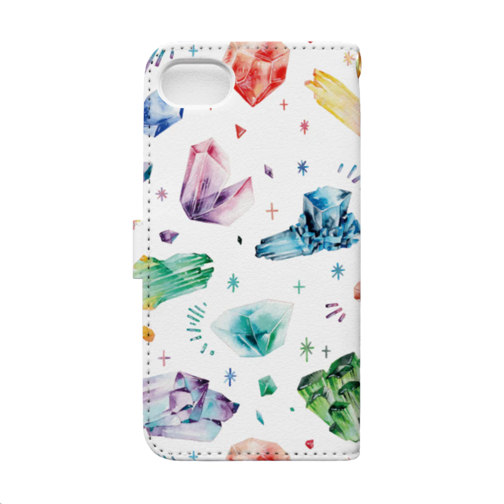 & colorsの鉱石 Book-Style Smartphone Case :back