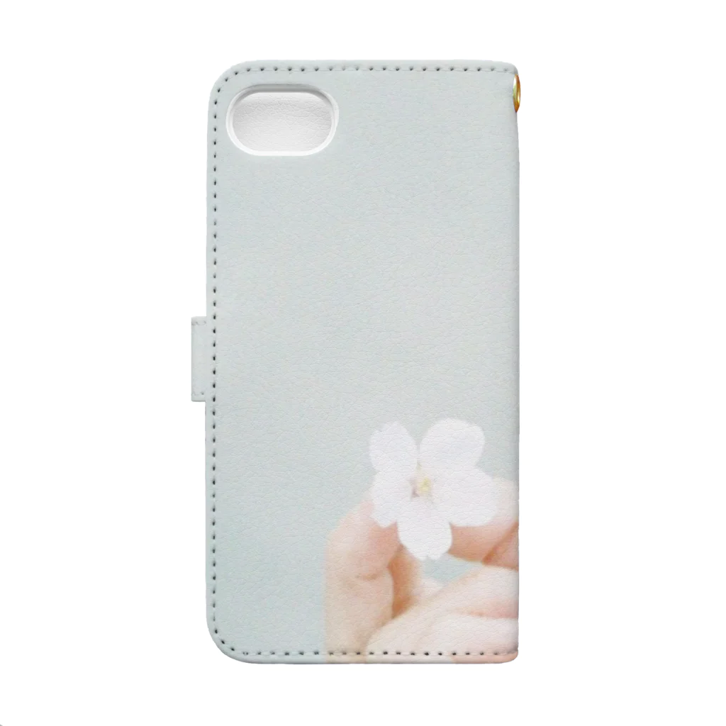 ✯しーくん。の【ひとひらの桜】iPhoneケース Book-Style Smartphone Case :back