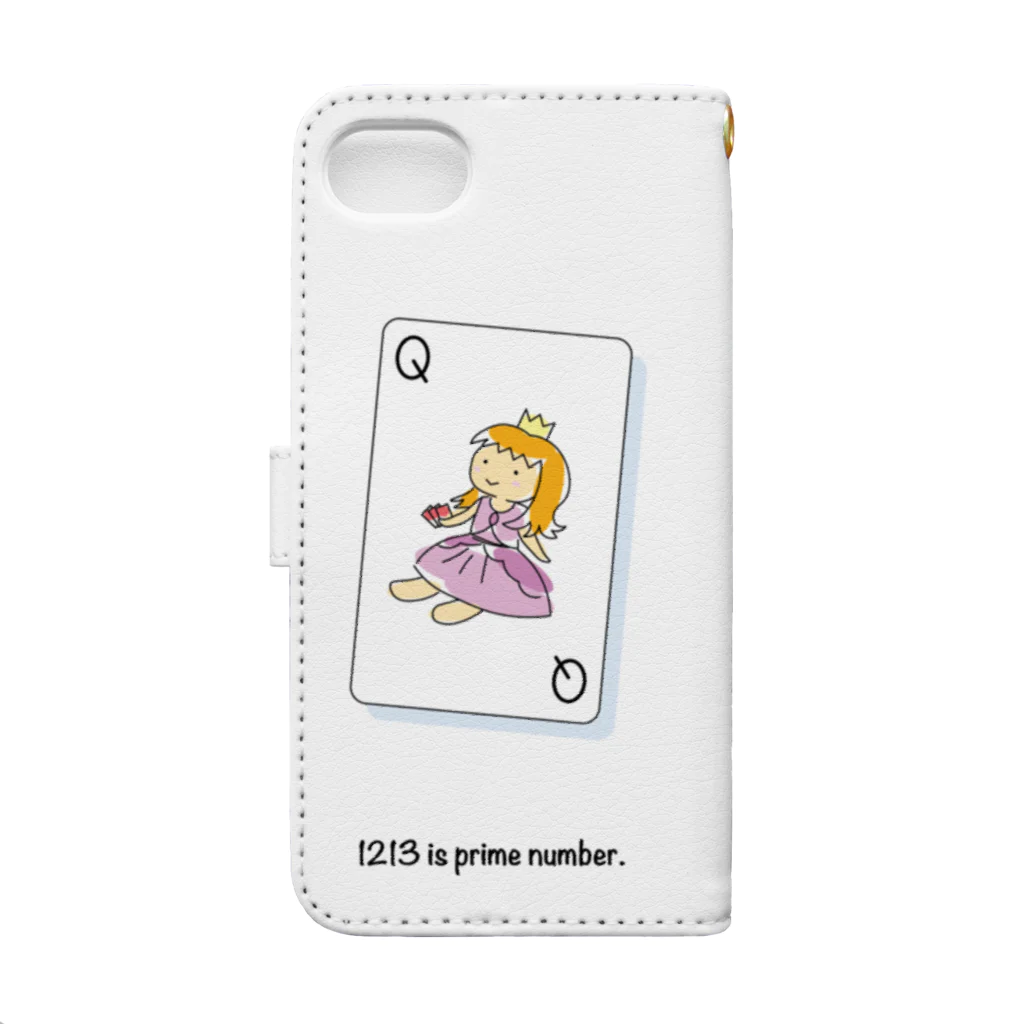 二世@m_2seiのQとK（ピンク・赤ver） Book-Style Smartphone Case :back