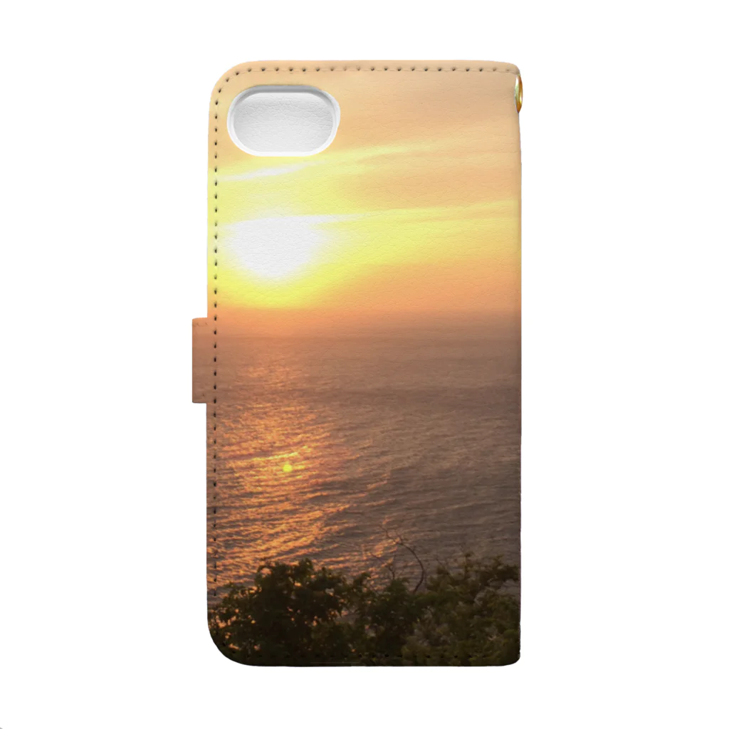 shizenhaの海に溶ける夕日  手帳型スマホケースの裏面