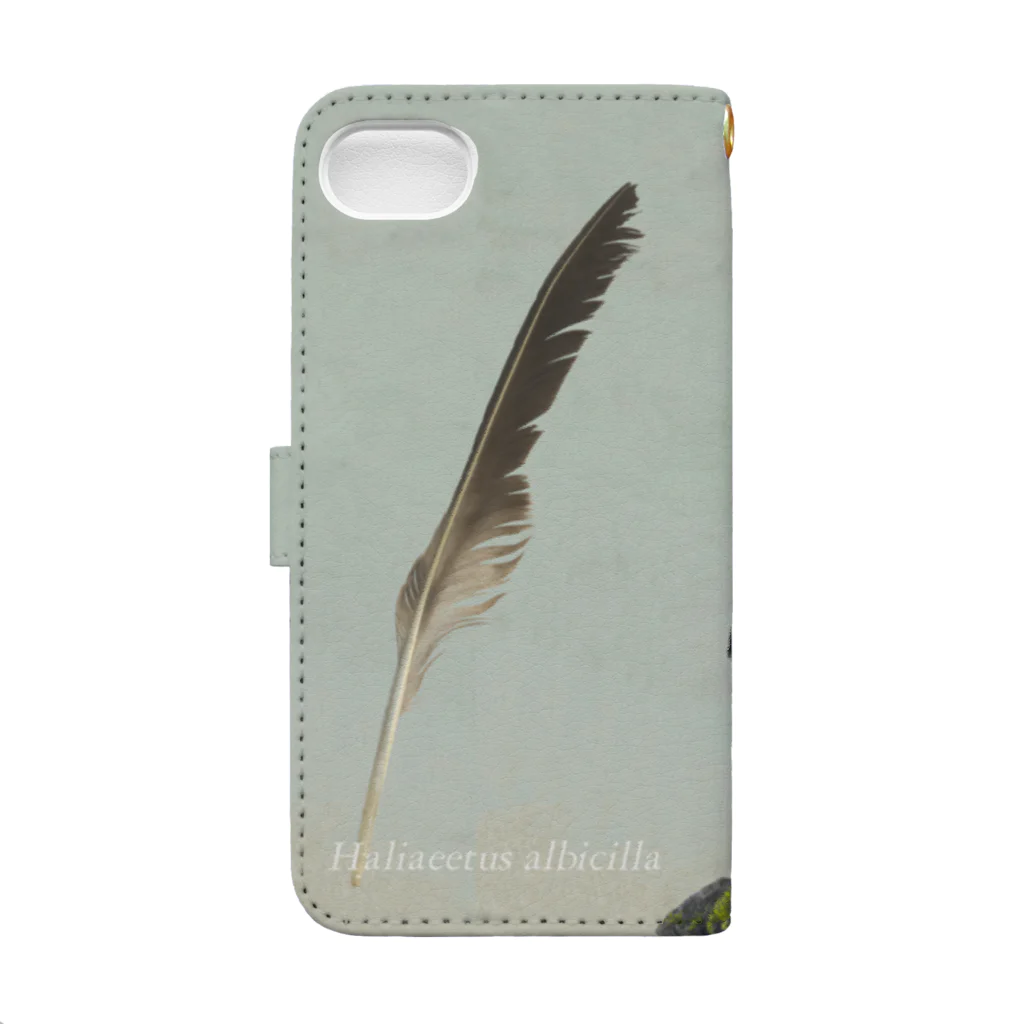 野鳥生活の手帳型 オジロワシ（★寄付） Book-Style Smartphone Case :back