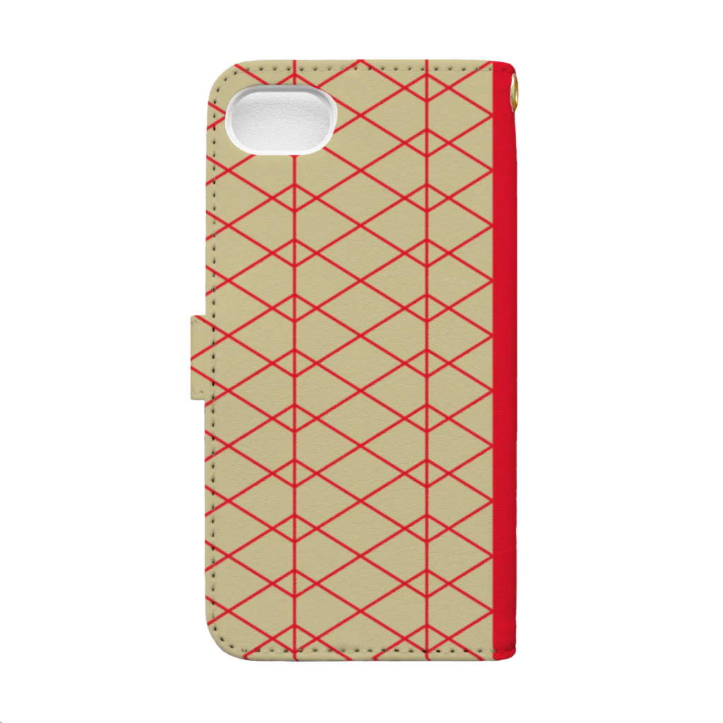 All Free - My Favorite -の【iPhone 8/7/SE(第2世代)のみ】Chinese Pattern【フリー素材使用】 Book-Style Smartphone Case :back