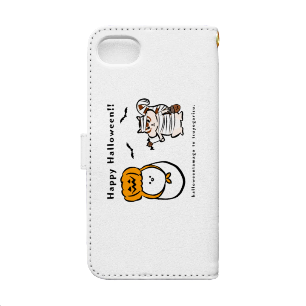 ないものねだりのハロウィンたまごと強がリス Book-Style Smartphone Case :back