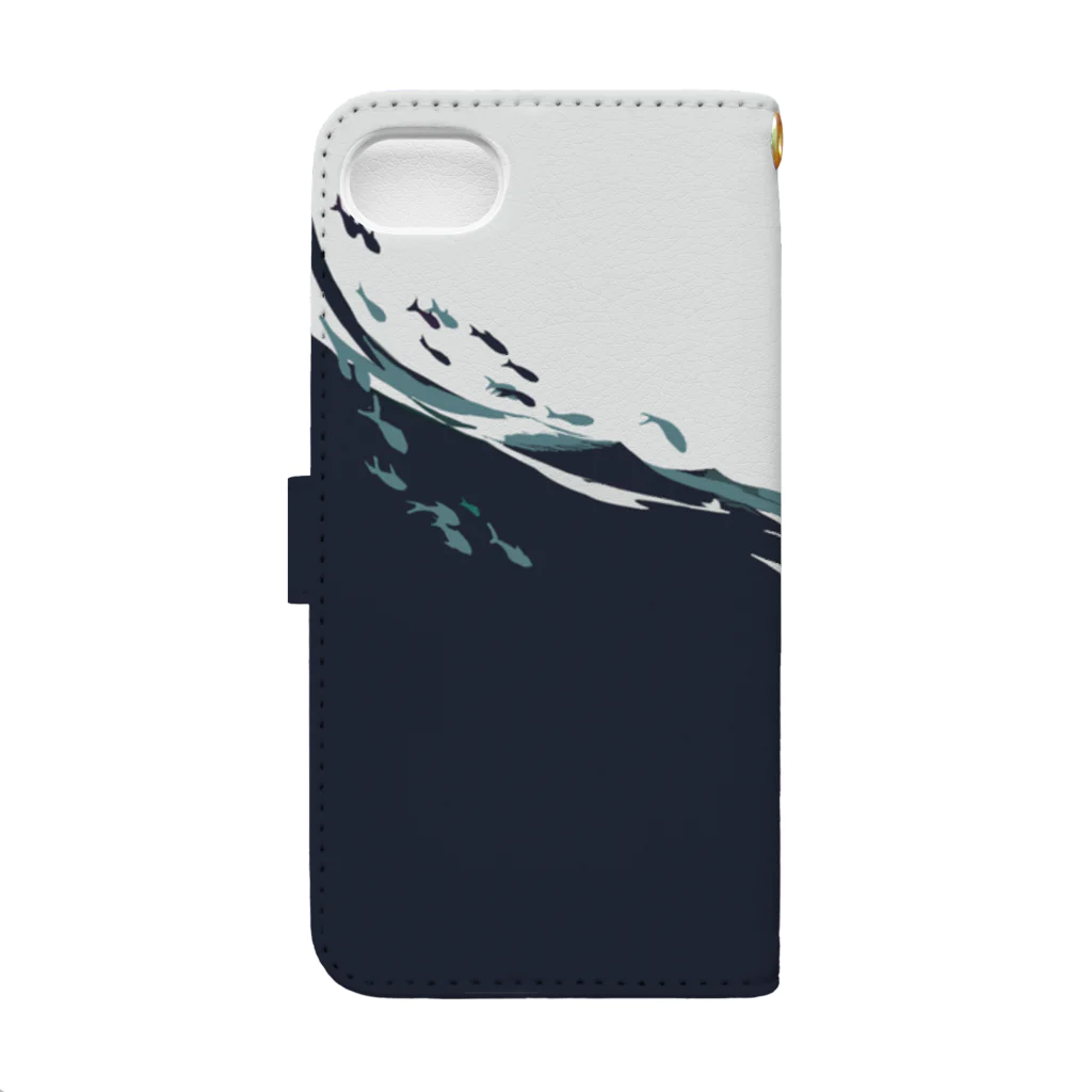 ニクタベタイの手の平の上の海 Book-Style Smartphone Case :back