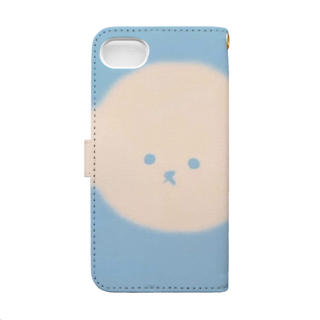 ビション好きなおうちあそびのもくもくビションちゃん Book-Style Smartphone Case :back