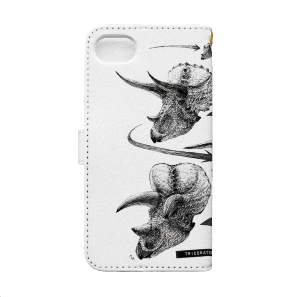 segasworksのTriceratops prorsus growth series Book-Style Smartphone Case :back