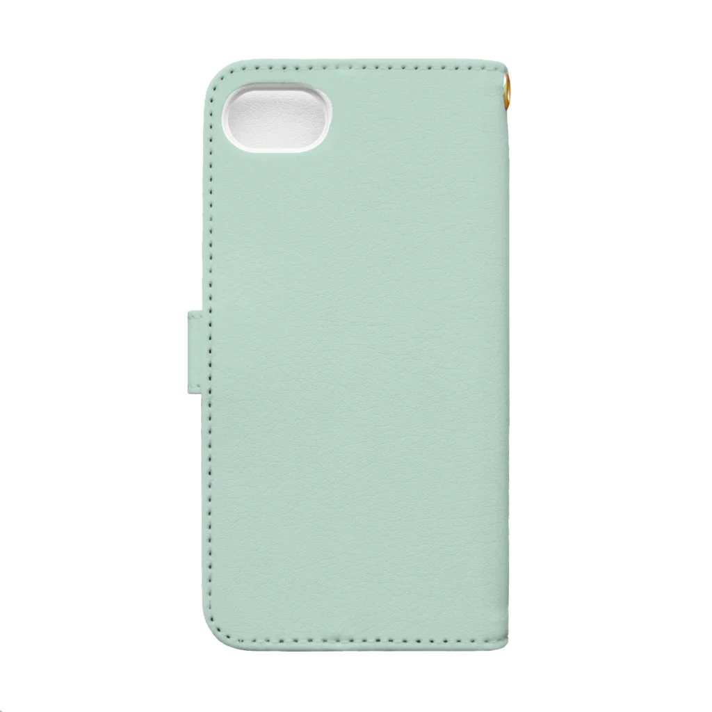 yuki＊yutoriのゆとりカフェ＊ミント Book-Style Smartphone Case :back