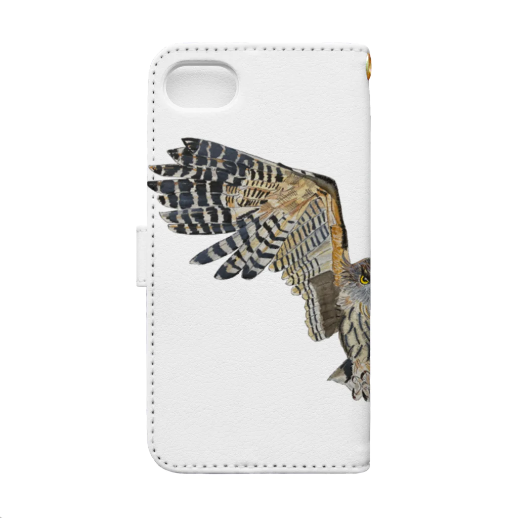 Coshi-Mild-Wildのシマフクロウ　だよ🦉 Book-Style Smartphone Case :back